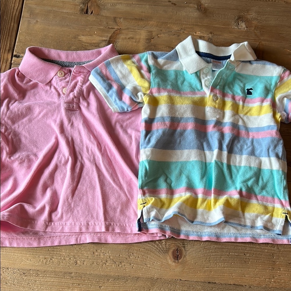 Bundle Gymboree & Arizona Jeans Pink and Blue Polo Shirts Soft Cotton Blend - Picture 1 of 5